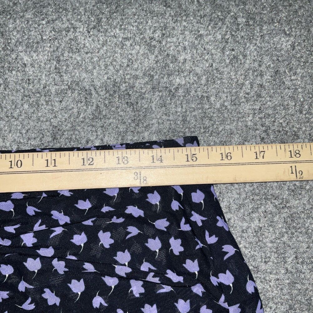 CAbi Skirt Womens Size M Blue Purple floral Island #5887 midi Casual Date Career - Picture 5 of 9